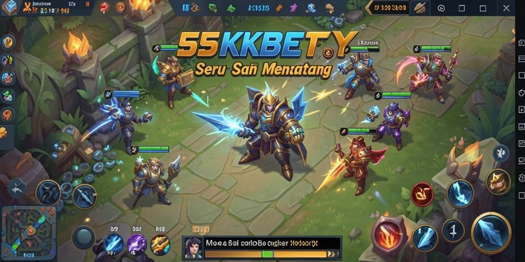 Tampilan menarik dari gameplay yang mendebarkan di 55KBET.