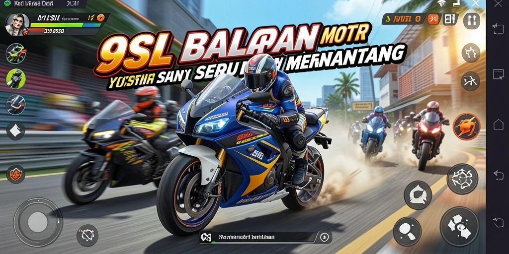 Gameplay mendebarkan balapan motor di berbagai lintasan.
