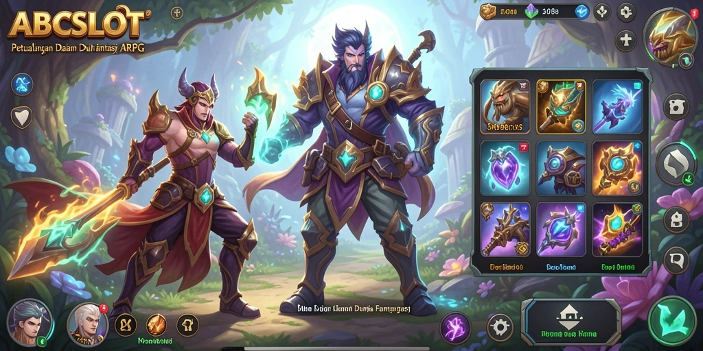 Tangkapan layar ABCSLOT menampilkan aksi seru dalam petualangan ARPG.