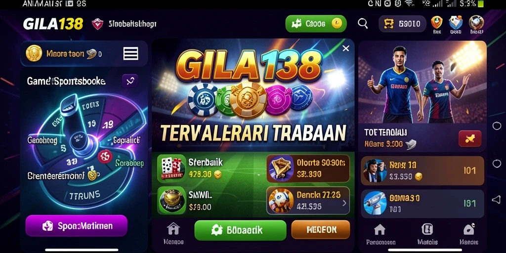 Screenshot gameplay Sportsbook GILA138 dengan taruhan langsung.