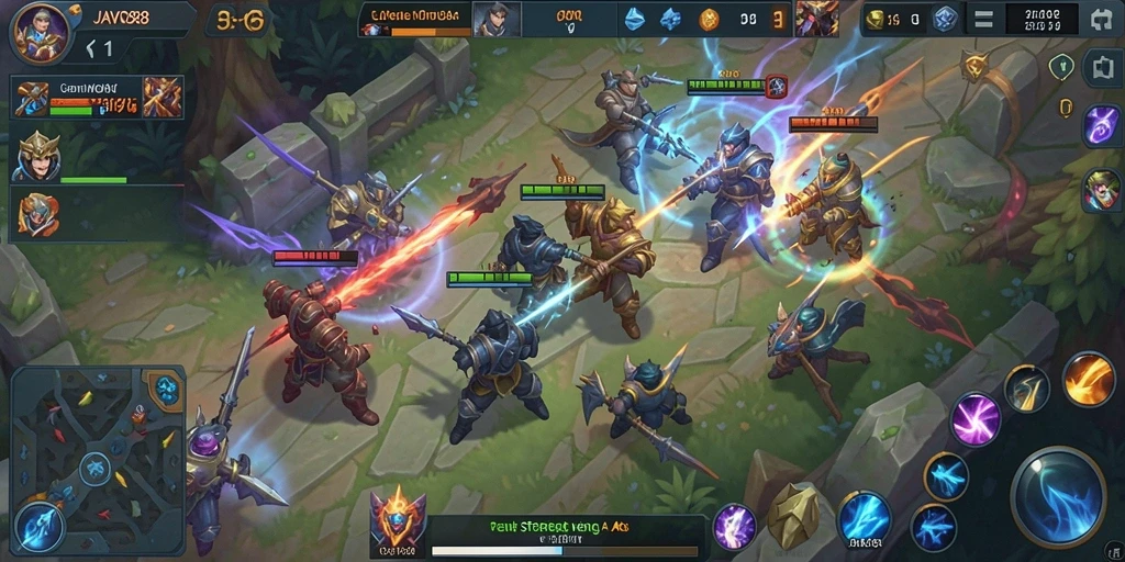 Tangkapan layar dari gameplay seru MOBA JAVO88 yang penuh aksi.