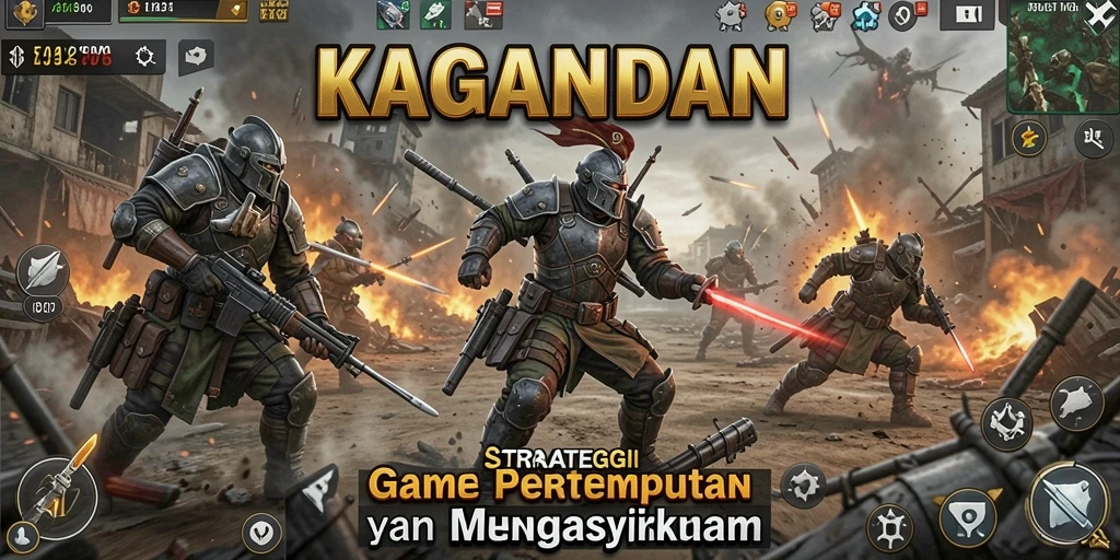Tampilan gameplay KAGANDAN dengan strategi pertempuran yang penuh aksi.