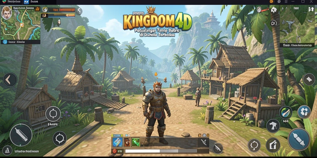 Screenshot KINGDOM4D menampilkan petualangan seru di dunia terbuka.