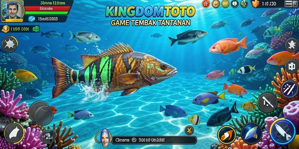 Tampilan gameplay KINGDOMTOTO yang menegangkan saat berburu ikan.
