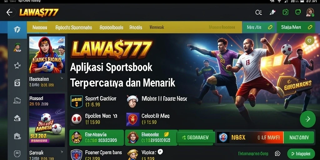 Tampilan menarik gameplay Sportsbook di LAWAS777.
