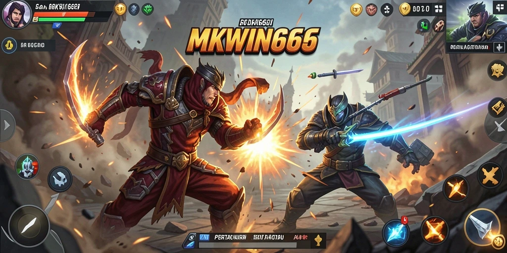Tampilan gameplay seru dan penuh aksi di MKWIN666.