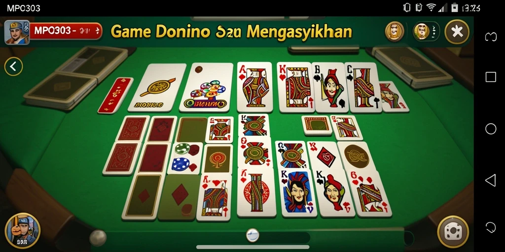 Tampilan screenshot utama MPO303 yang menampilkan gameplay Domino yang seru.