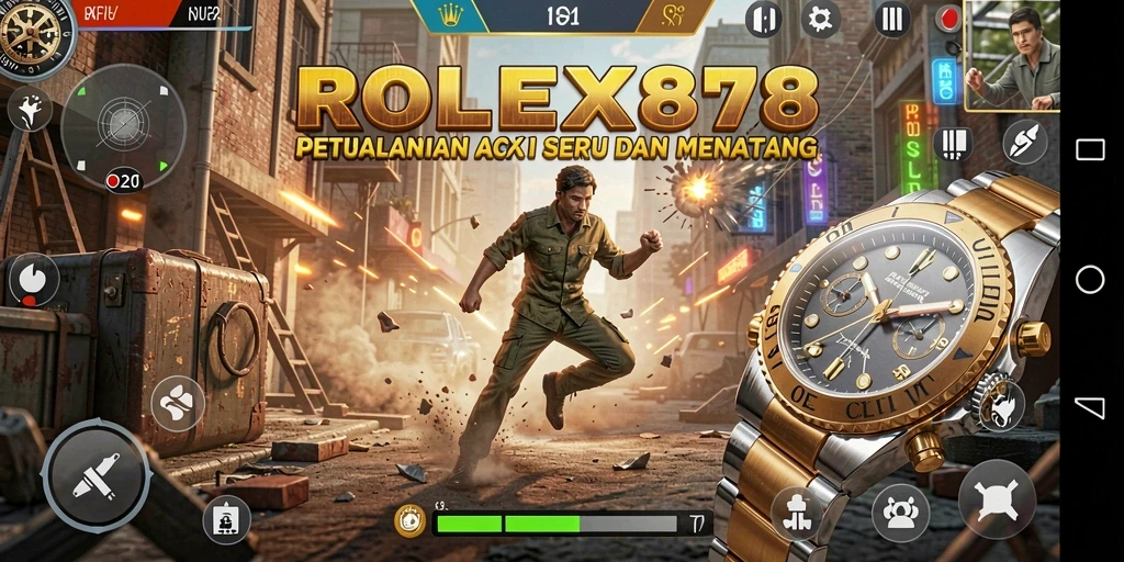 Tangkapan layar menunjukkan aksi seru dari game ROLEX878.