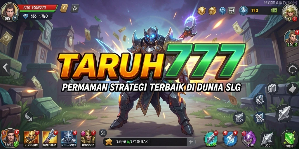 Screenshot TARUH777 menampilkan aksi strategis dalam gameplay SLG.