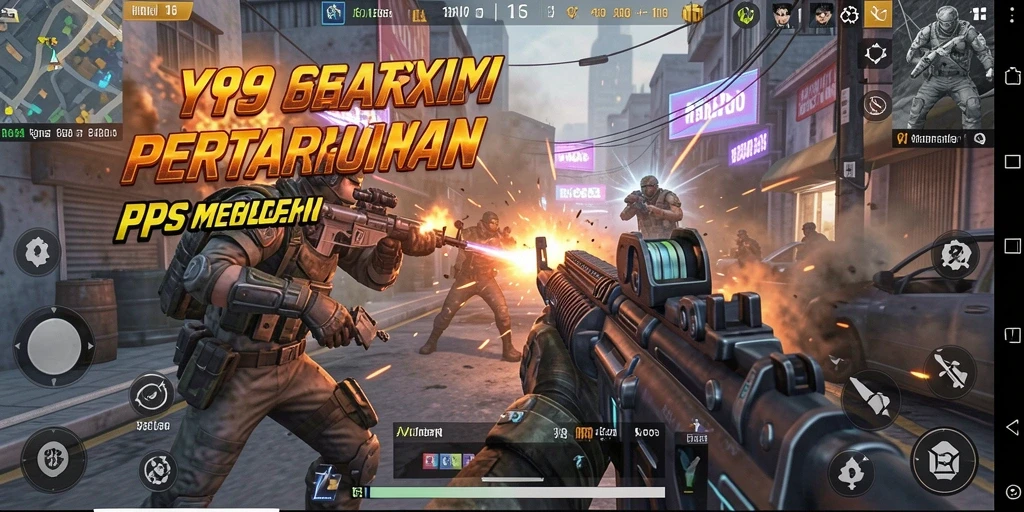 Tampilan gameplay Y89 yang mendebarkan dalam pertempuran FPS.